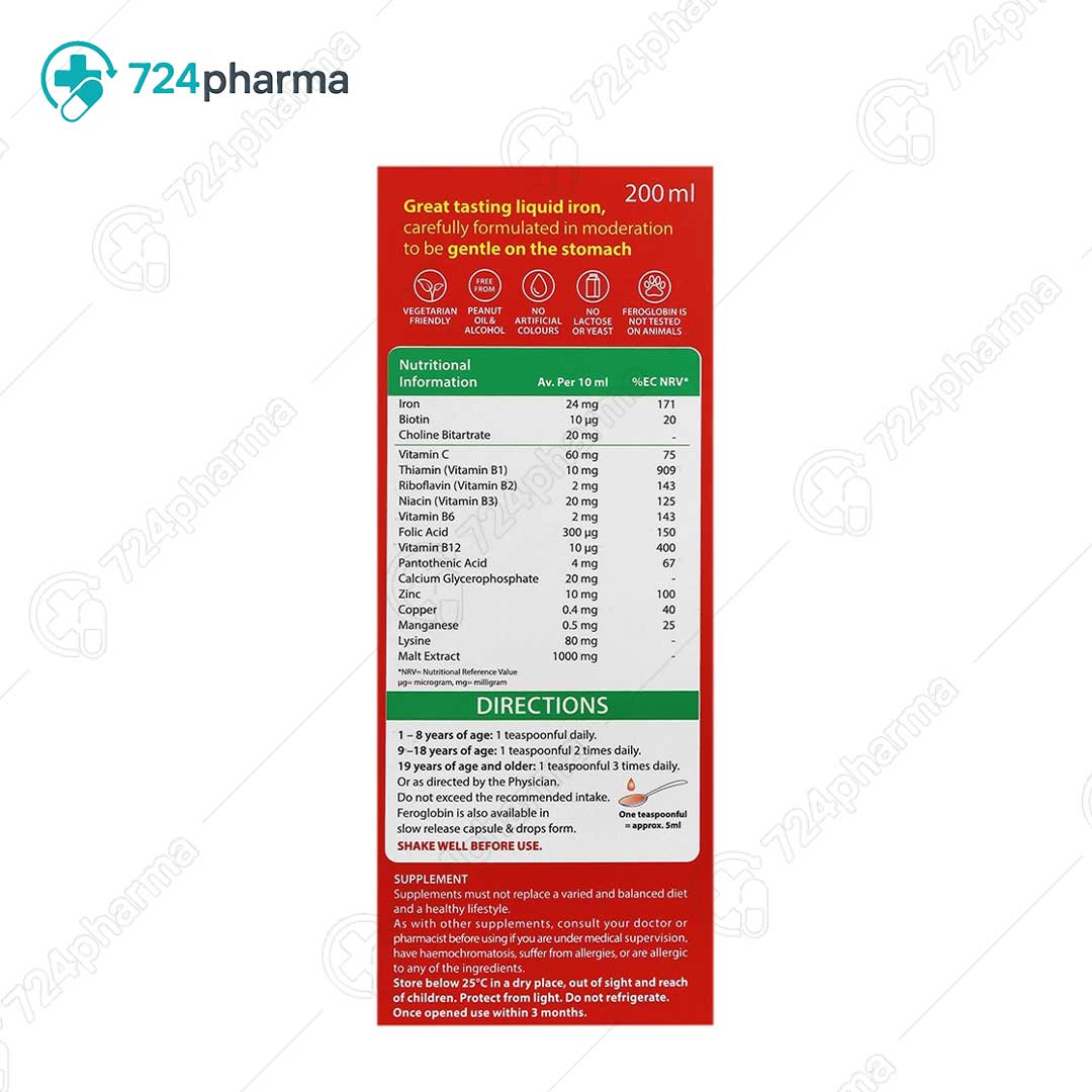 تصویر شربت فروگلوبین پلاس ویتابیوتیکس