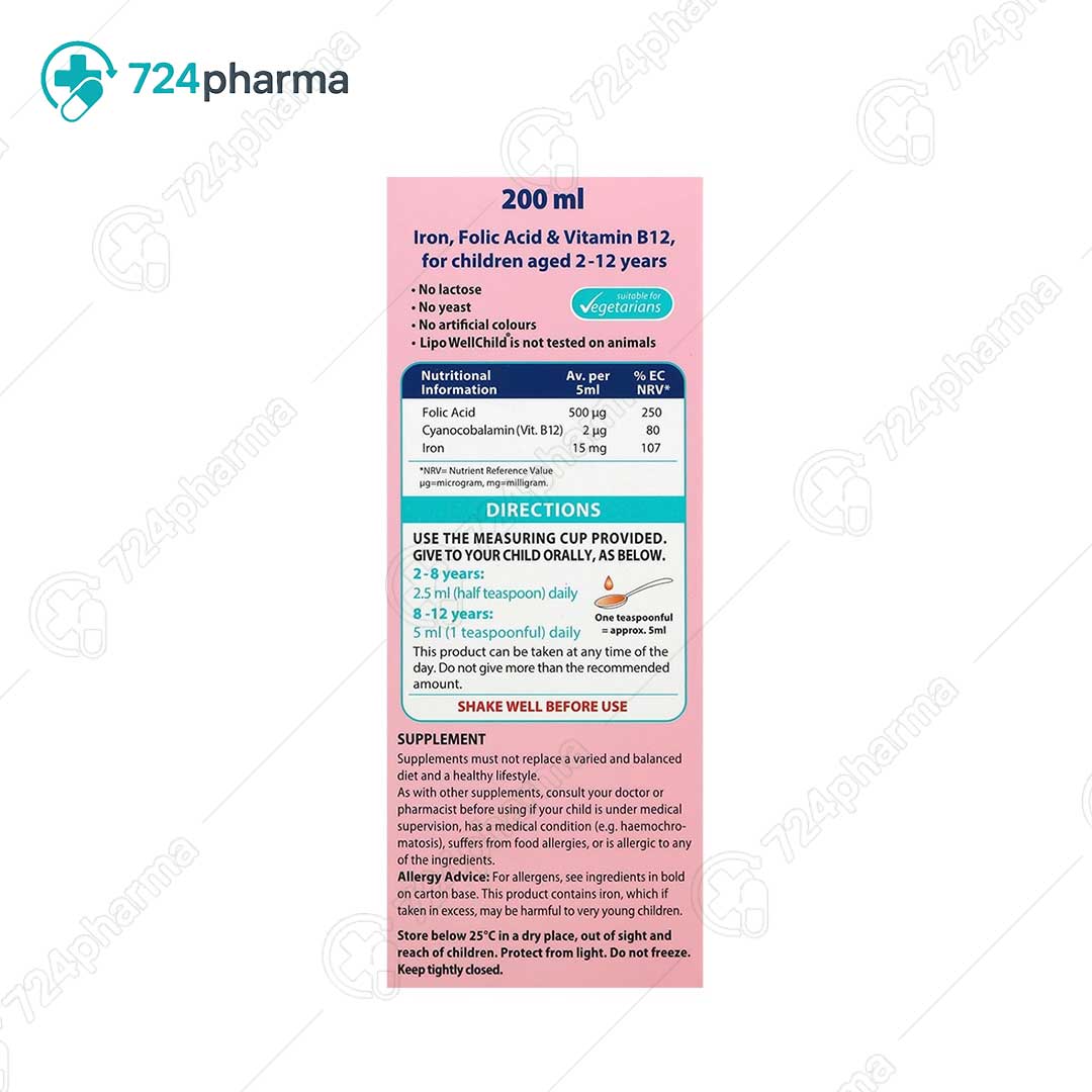 تصویر شربت لیپو ول چایلد ویتالجیک