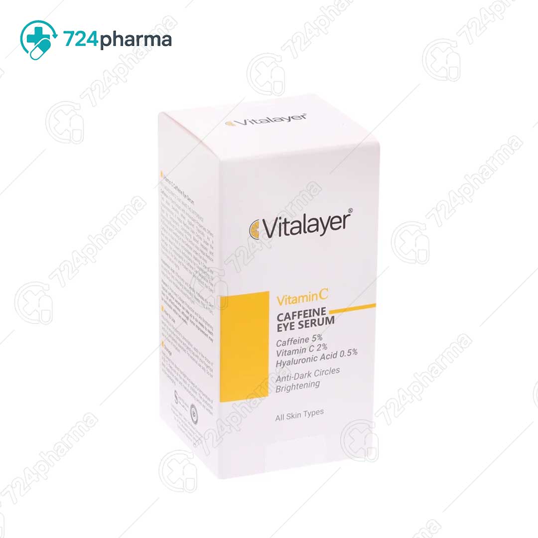 تصویر سرم دور چشم کافئین و ویتامین سی ویتالیر