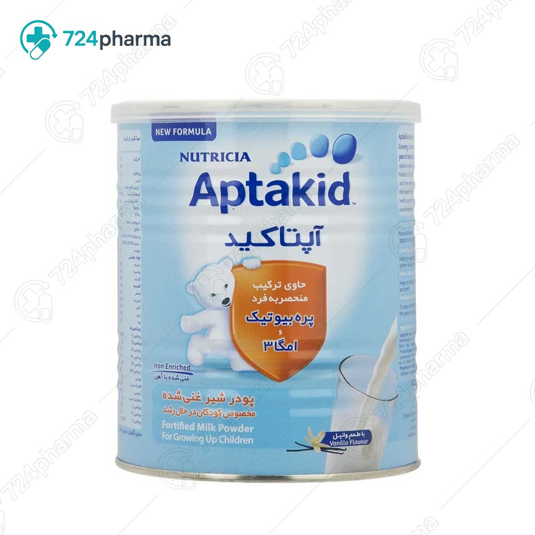 تصویر پودر شیر آپتاکید با طعم وانیل 400 گرم